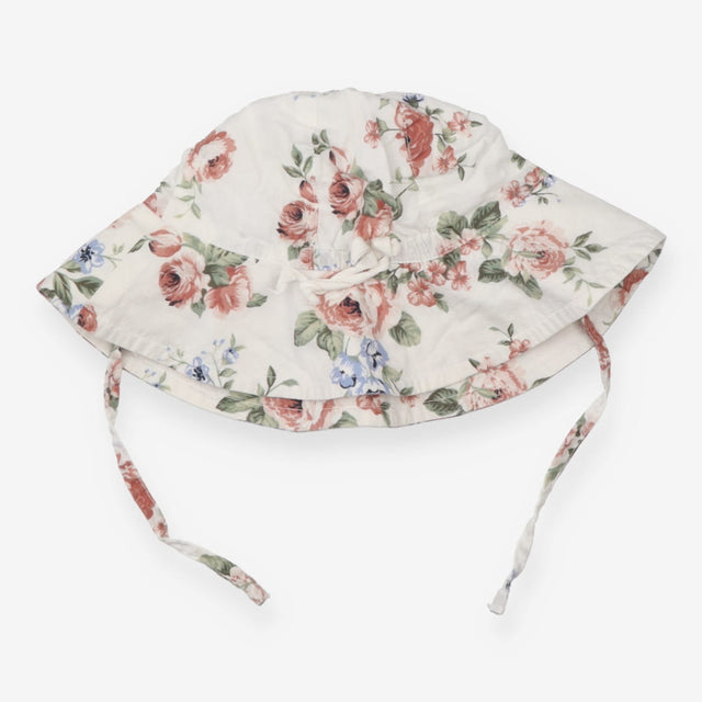 Sun Hat White Delicate Pink Floral