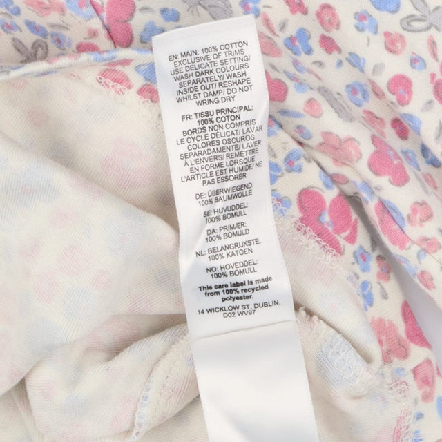 Dress LS flowers hedgehog rabbits pink blue