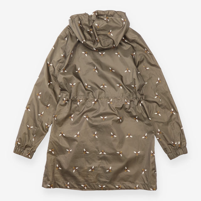 Right As Rain Waterproof Packaway Parka Bee Print