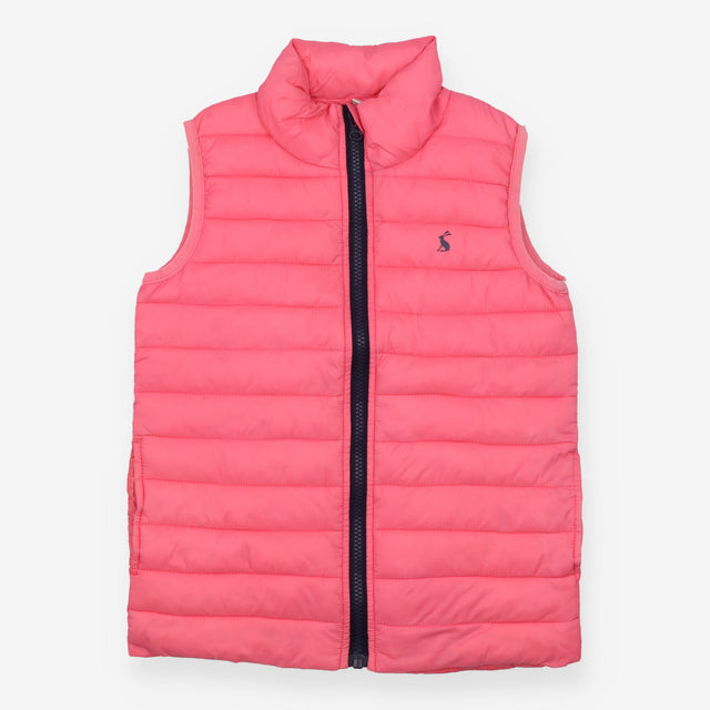 Gilet Padded Pink with Blue Zip
