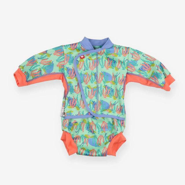 Snugsuit green seaweed and turtles