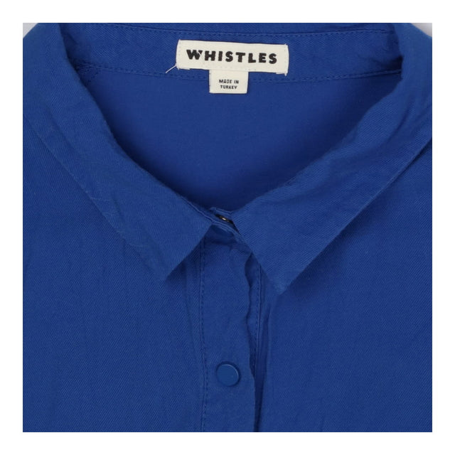 Midi Shirt Dress Cobalt Blue Collared