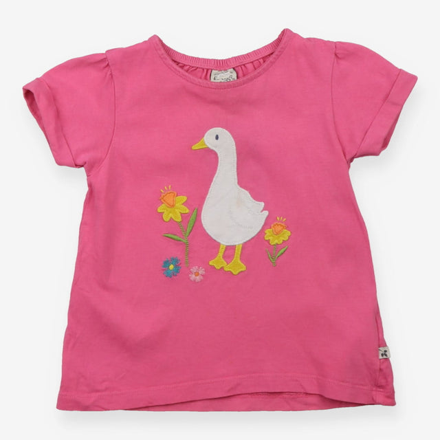 T-shirt pink duck applique