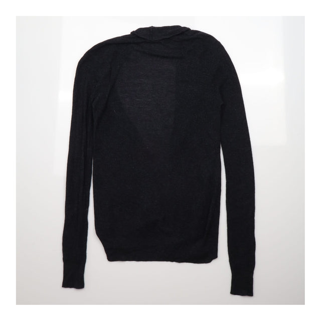 Knitted Cardigan Charcoal Grey Open Front