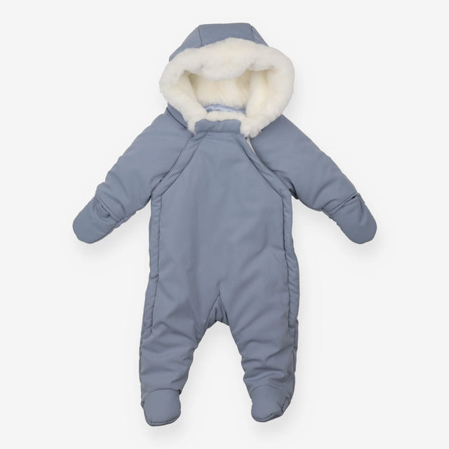 Pramsuit blue fur lining