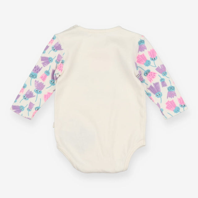 White Thistles Long Sleeve Bodysuit