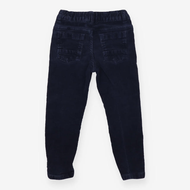 Trousers Cords Navy Button Up