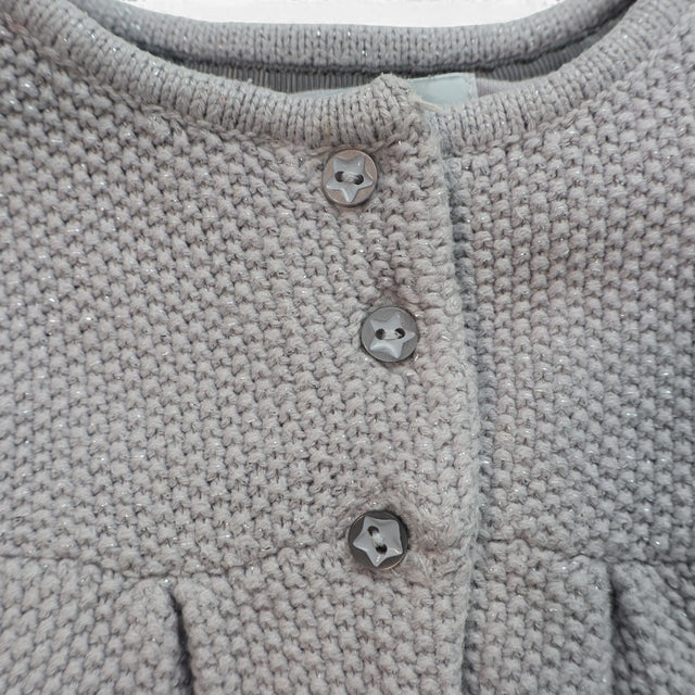 Cardigan grey sliver glitter