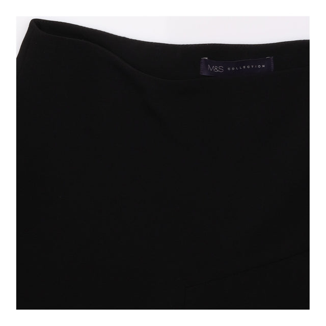 Skirt Black Asymmetric Handkerchief Hem Stretch Mi
