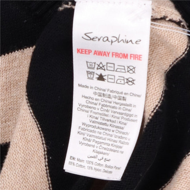 Black Beige V-Neck Popper Shoulder Nursing Knit Ju