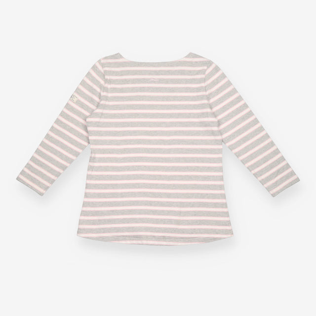 Top Grey Pink Striped Harbour Long Sleeve