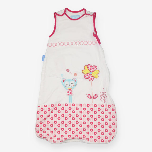 Sleeping Bag White Happy Cat Flower Applique 1.0