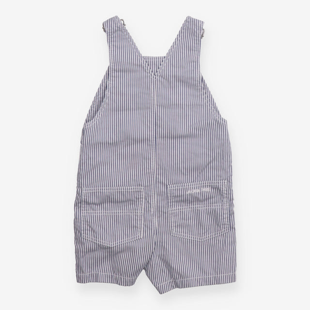 Jersey Shortie Dungaree Blue and White Strip