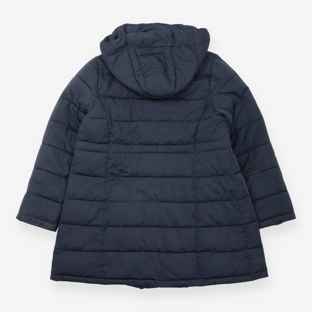 Padded Maternity Longline Hooded Coat in Navy