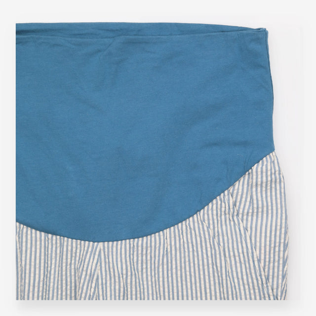 Maternity Trousers Blue White Stripe Organic Cotto