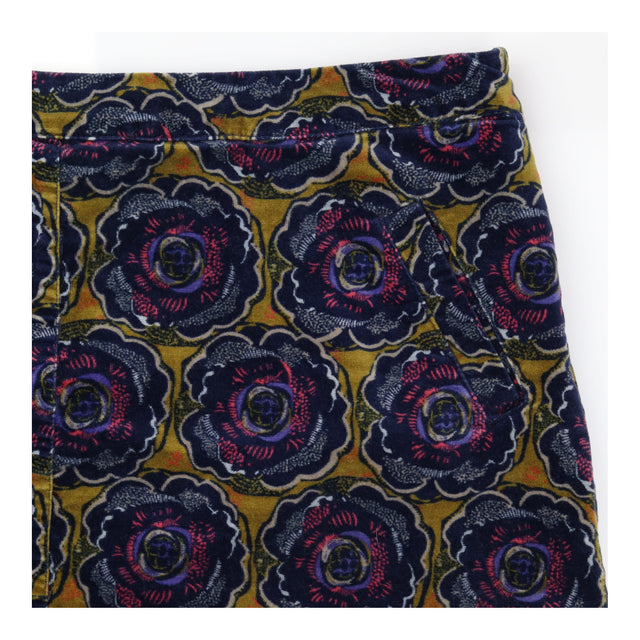 Multicolour Floral Rose Print Cotton Stretch A-Lin