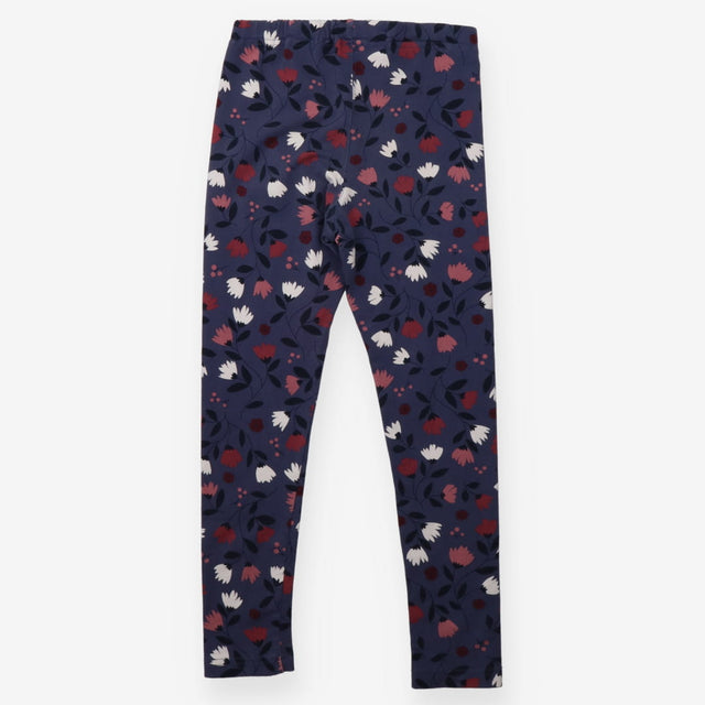 Blue floral leggings