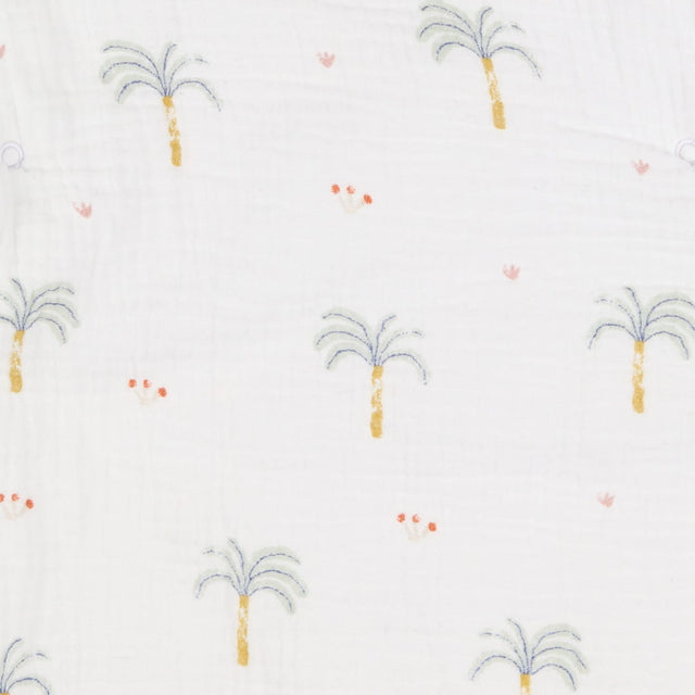 Sleeping bag white with palm trees