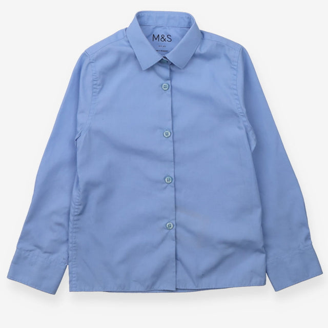 School shirt long sleeves blue