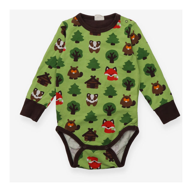 Bodysuit Green and Brown Woodland Theme
