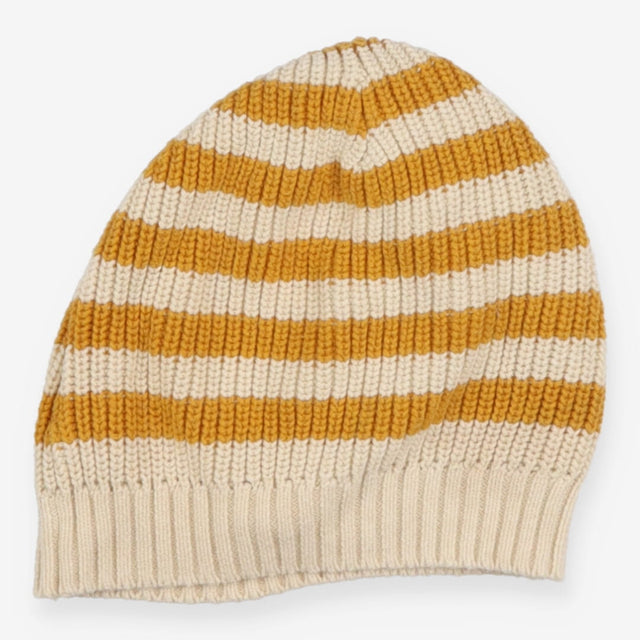 Yellow stripe knit hat