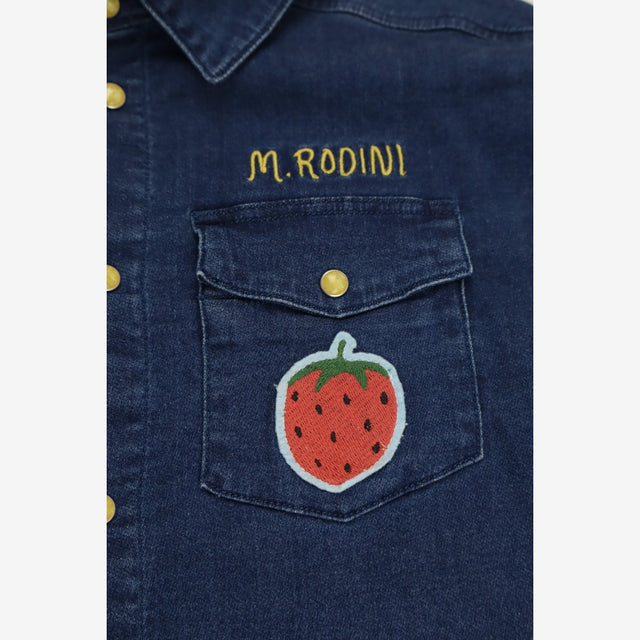 Denim Shirt Strawberry Pocket