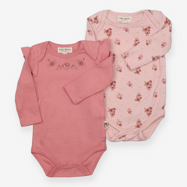 Bodysuit pink roses and pink long sleeve