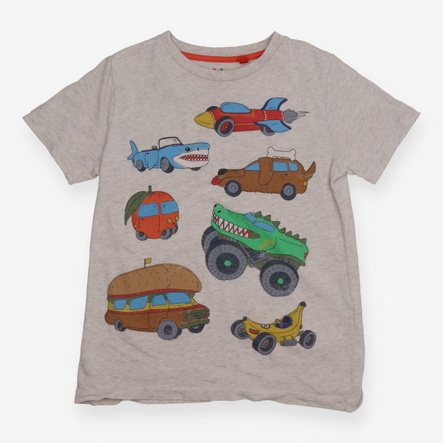 T-Shirt Short Sleeve Grey Funky Vehicles