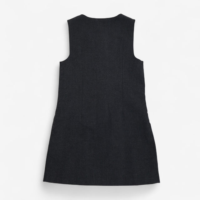 Uniform Grey Pinafore with Heart Zip