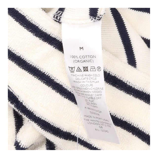 Towelling Shorts in Cream and Navy Stripe