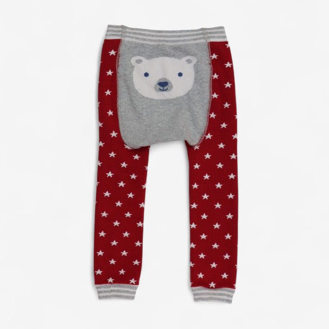 Red Star Polar Bear Knit Leggings