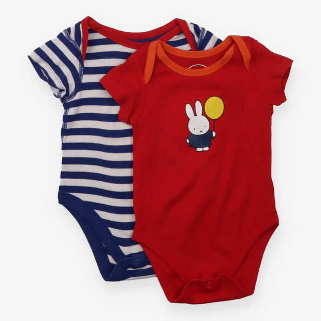 Bodysuit red blue and white stripe Miffy