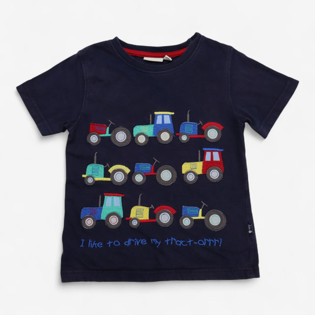 T-shirt navy i like to drive my tracto