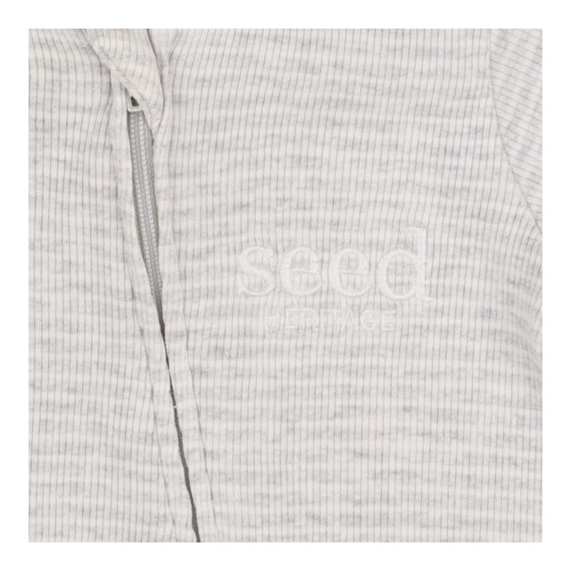 Grey Striped Sleepsuit - Seed Heritage