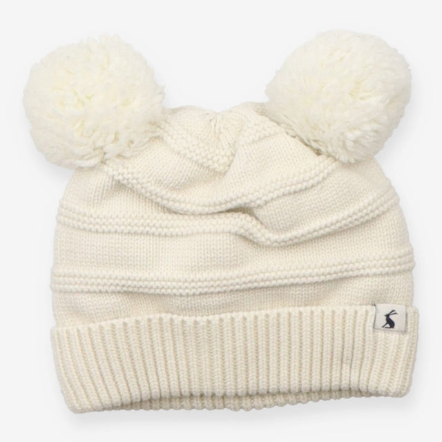 Cream Knit Bobble Hat