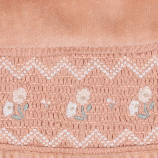 Sleepsuit Collared Velour Pink Floral