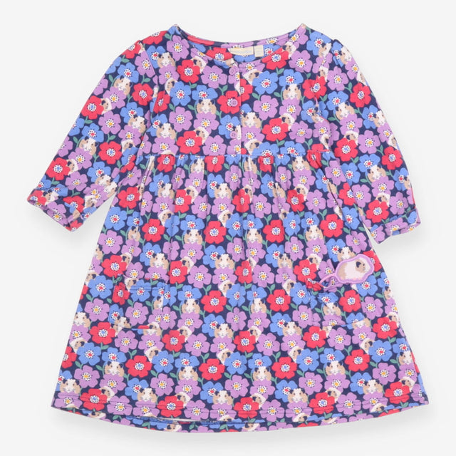 Dress jersey LS flowers Hamster