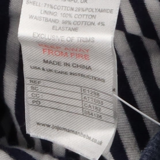 Trousers navy blue stripe lining