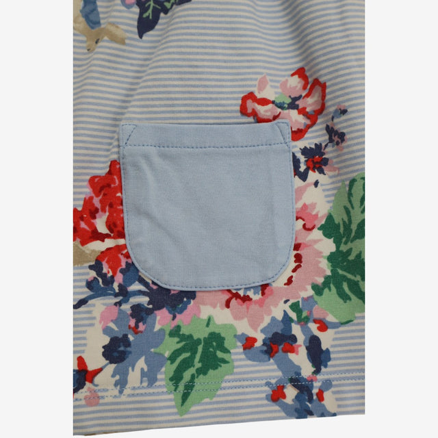 Dress Jersey Long Sleeve Blue Stripe with Floral P