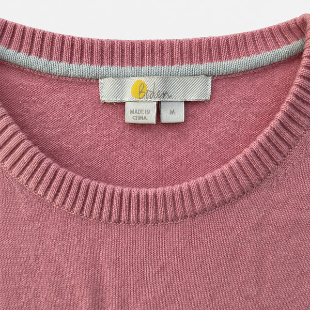 Cashmere Jumper Dusky Pink Crew Neck Long Sleeve
