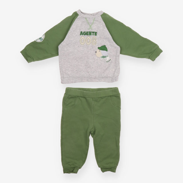 Pastello Outfit Sweater and Joggers green Dog