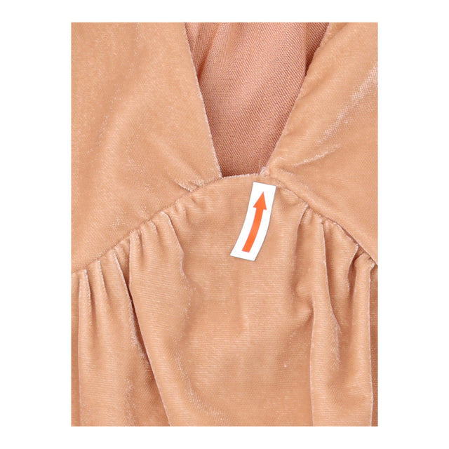 Mini Dress Velvet Babydoll Camel