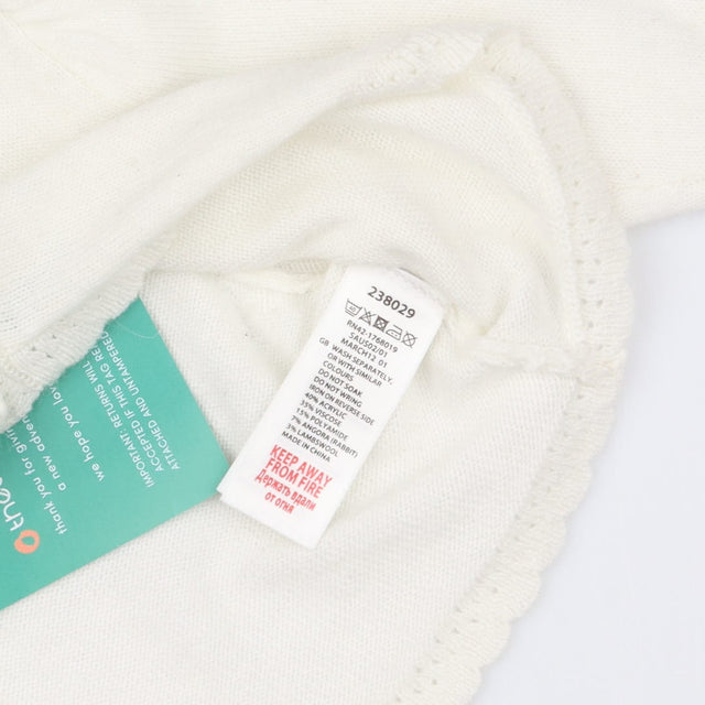 Bolero Cardigan Cream with Flower Shaped Button