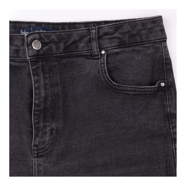 Barrel Jeans Washed Black High Rise Tapered Denim