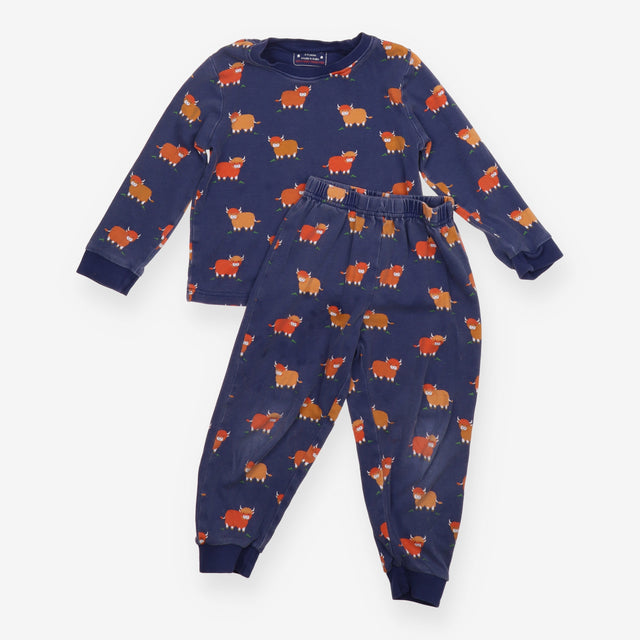 Pyjamas navy highland cow