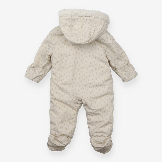 Pramsuit Cream Fleece Lined Teddy Applique