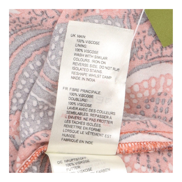 Skirt Orange Navy Fruit Print A-Line Midi