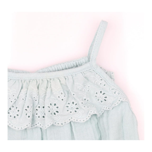 Waffle Rompers Light Teal and Peach 2-Packs