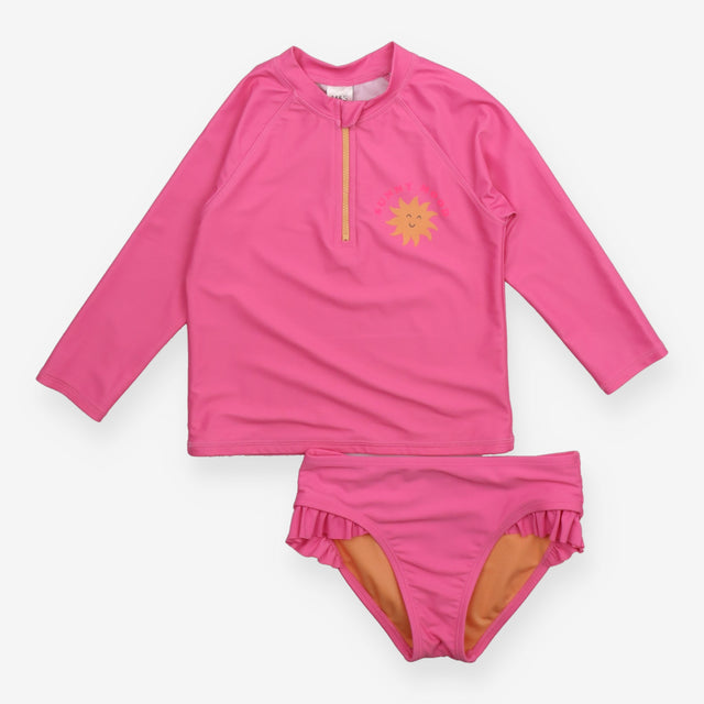 Pink Sunshine Rash Vest and Bikini Bottoms