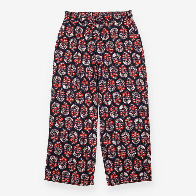M&S Collection Navy Red Floral Paisley Print Draws